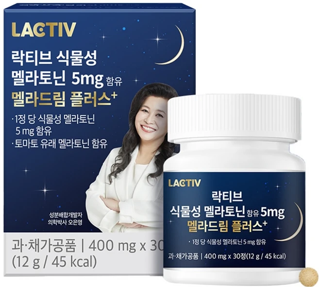락티브 식물성 멜라토닌 5mg 함유 멜라드림 플러스, 30정, 1개 - 쿠팡