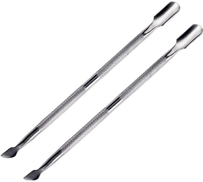 엘로브 네일 큐티클 제거 푸셔, 2개, 실버