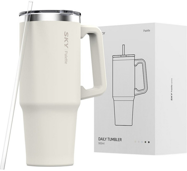 SKY 팔레트 데일리 텀블러, 크림 바닐라, 900ml, 1개