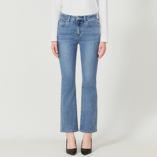 게스 여성용 부츠컷 슬림 데님 팬츠 OP1D8102MBL26