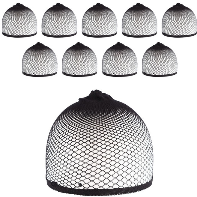 엘로브 헤어망 가발망, 블랙, 10개