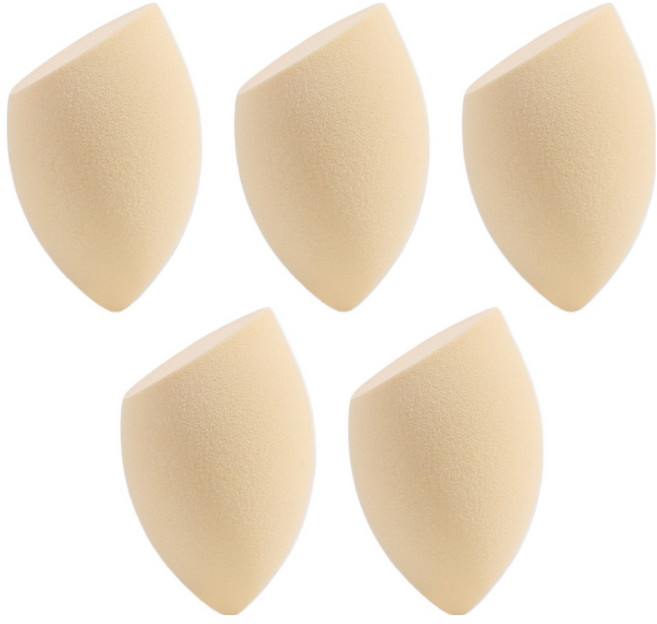 엘로브 물방울 파운데이션 쿠션 화장 퍼프, 5개, 베이지