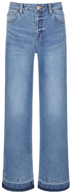 게스 여성용 밑단 올풀림 세미 와이드 데님 팬츠 RP1D1135MBL25