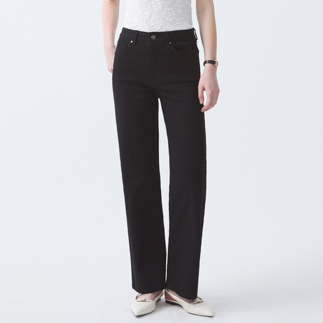 게스 여성용 뉴 스트레이트 데님 팬츠 YP1D0030BLK25