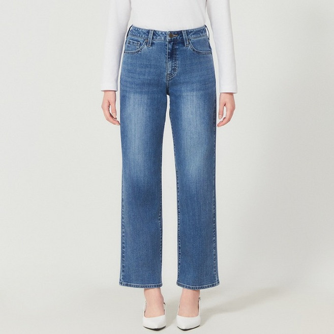 게스 여성용 세미 와이드 데님 팬츠 OP1D8105DBL24