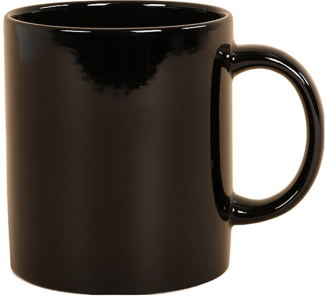 해피정 심플 머그 420ml, 1개, 블랙