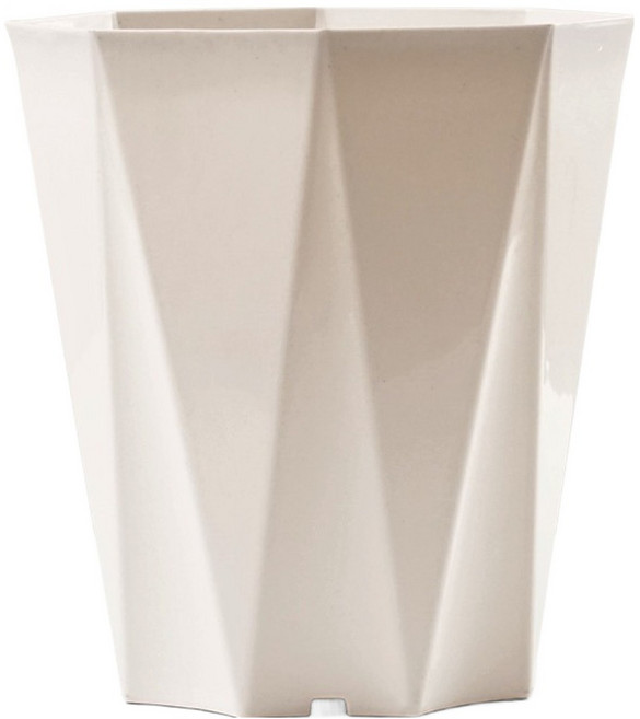 morningscent 인테리어 분갈이 식재 소품 플라스틱 수지 다이아 팟 대형화분, 화이트, 1개