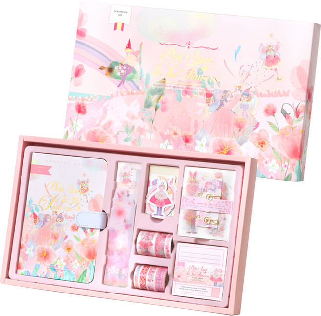 Sticony 高級套組盒系列 手帳套組, 粉紅花朵, 1套