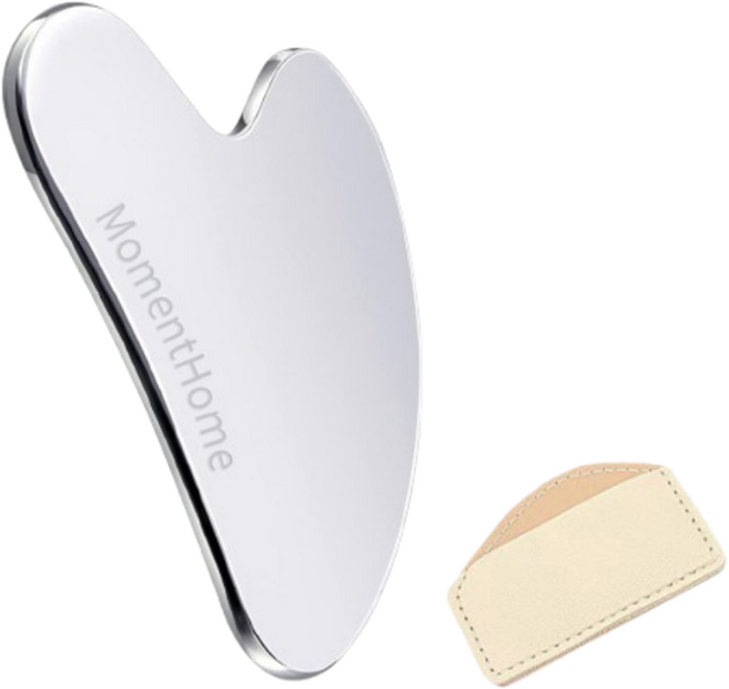 모먼트홈 전신 두피 페이스 경락 괄사 마사지기 + 고급 가죽케이스 세트, 1세트