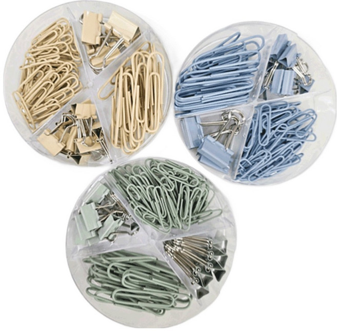 살림온 컬러 바인더 페이퍼 클립 3종 세트 1 SRO-A3CP-GYB, 1세트