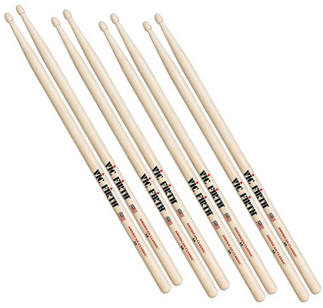 빅퍼스 5A 드럼스틱 2p, 내츄럴, 4개