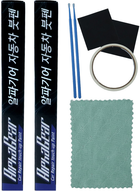 알파기어 페인트 붓펜 2종 + 구성품 4종 세트, 300 알파인화이트, 1세트