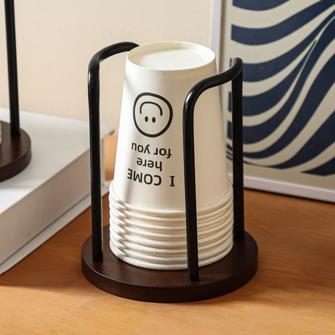 로이 원목 종이컵 정리홀더 싱글, 1개