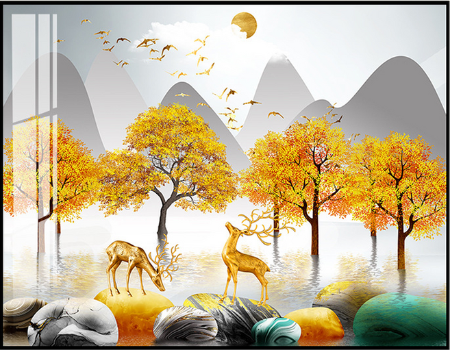 KkongKkong E-Mall 簡約輕便配電箱蓋 室內裝飾畫框 114 推拉式, 黑色