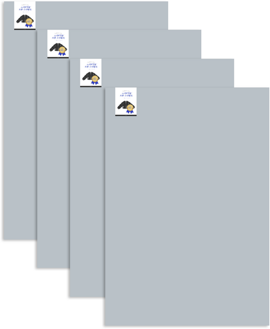 조앤제이 무지 다용도 패딩수선패치, 연그레이, 4개