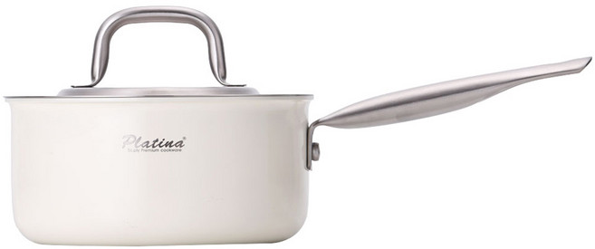 PLATINA 電磁爐三層單柄鍋, 1個, 奶油色, 16cm
