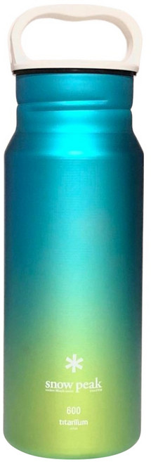 snow peak 雪諾必克 鈦金屬瓶 600 TW-600RE-OC, 海洋, 600ml, 1個