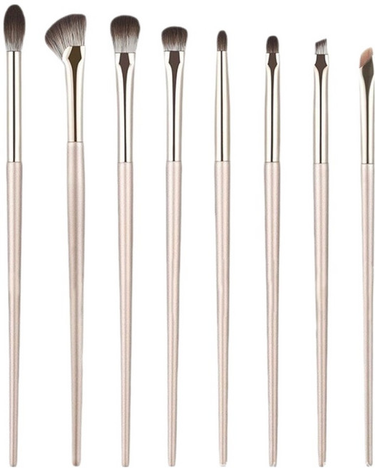 비앙티노 코쉐이딩 아이섀도우 브러시 8종 세트 BRS274, 1세트, 골드