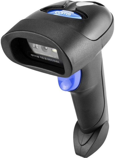 컴스 2.4Gz QR 페이결제 1D 2D 업소 매장용 택배 물류 블루투스 무선 바코드 스캐너, 1개, EU117(L8BL)
