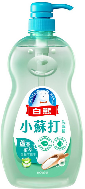 白熊 小蘇打洗碗精, 1kg, 1個