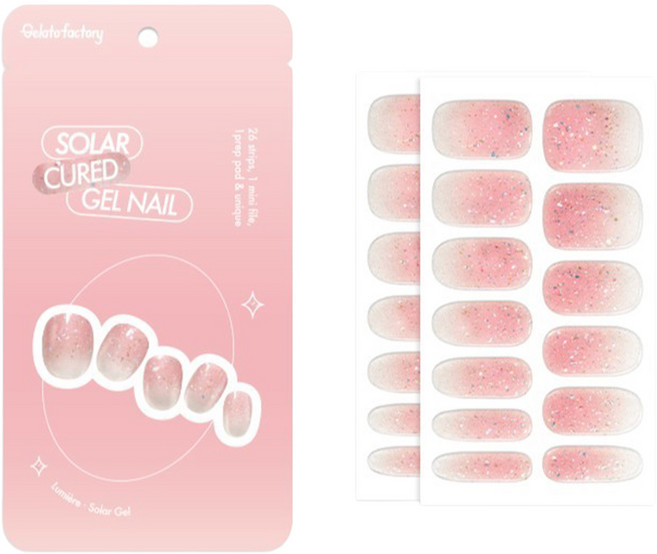 Gelato factory 索拉光療指甲貼, 1個, 露米埃
