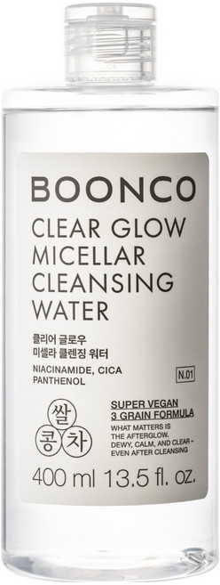 Boonco 低刺激非粉刺性清透光澤微胞卸妝水, 1個, 400ml