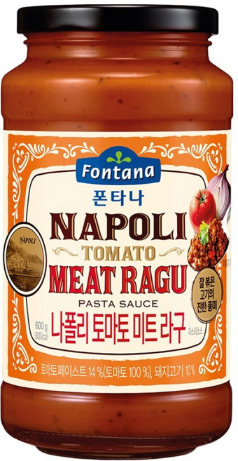 폰타나 나폴리 미트 라구 파스타소스, 1개, 600g