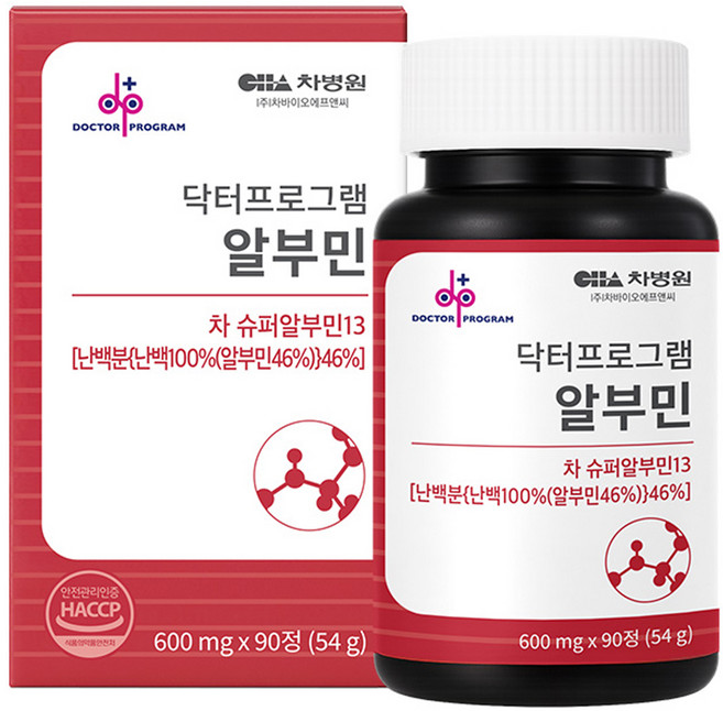 DOCTOR PROGRAM Chabio 白蛋白茶 超級白蛋白 13, 90錠, 1個