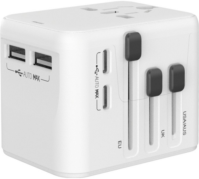 GoodValue 多合一超高速充電海外旅行用插頭多功能轉接頭 GaN PD45W HHT521, 1個