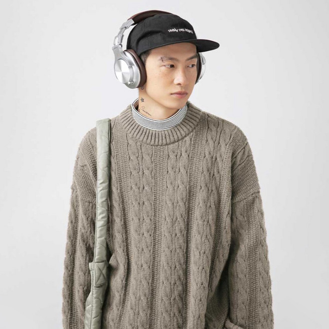 JTL 男款 Boys 麻花圖案圓領針織衫