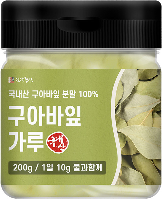 건강중심 국내산 구아바잎 분말 가루, 200g, 1개