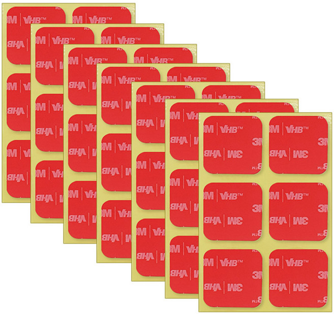 브이에이치비 3M 초강력 아크릴폼 사각형 투명 양면테이프 15 x 15 mm 6p, 7개