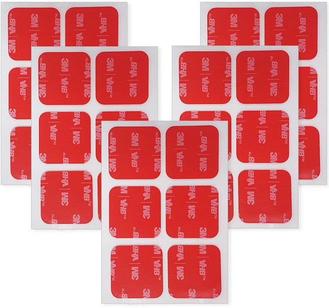 브이에이치비 3M 초강력 아크릴폼 사각형 투명 양면테이프 15 x 15 mm 6p, 5개