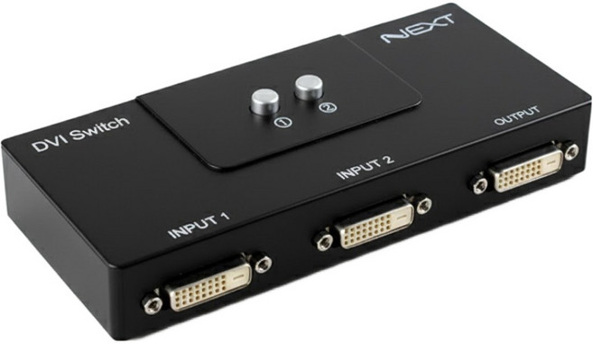 넥스트유 디렉온 DV1 무전원 DVI 2X1 모니터 선택기, 1개