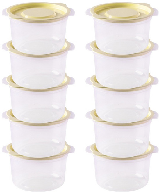 제오닉 냉동 국 보관용기 620ml, 옐로우, 10개