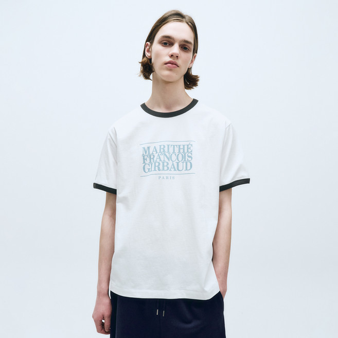 MaritheFrancoisGirbaud 男女通用 CLASSIC LOGO COLOR POINT TEE, 白色