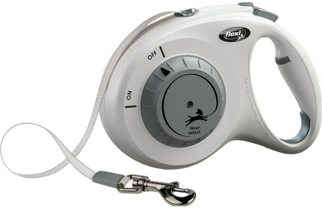 플렉시 반려동물 셀렉트 자동목줄, 그레이, 1개