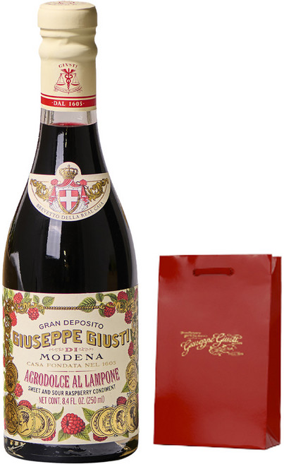 주스티 아그로돌체 라즈베리 발사믹식초 + 쇼핑백, 250ml, 1개