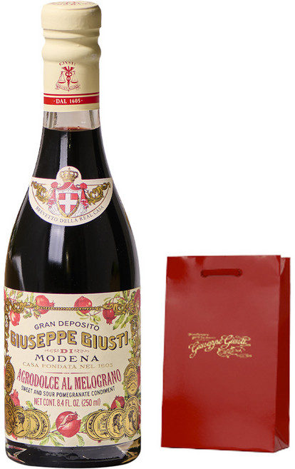 주세페주스티 아그로돌체 석류 발사믹식초 + 쇼핑백, 1개, 250ml
