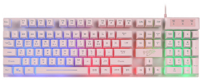 지클릭커 G3 Plus 레인보우 LED 104 키보드, PINK, G-CLICKER SUPERHERO G3 PLUS Rainbow LED 게이밍 키보드 104, 제조사축