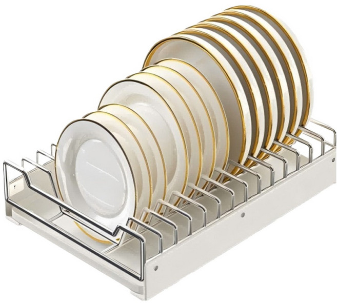 꾸미까 싱크대 레일선반 슬라이딩 수납함 5type 접시 정리함, 접시용, 1개