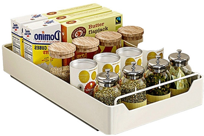 꾸미까 싱크대 레일선반 슬라이딩 수납함 5type 하부정리함 25cm, 1개