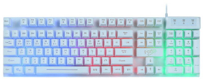 g-clicker G3 Plus 彩虹 LED 104 鍵盤, 天藍色, G-CLICKER SUPERHERO G3 PLUS Rainbow LED 電競鍵盤 104, 製造商軸
