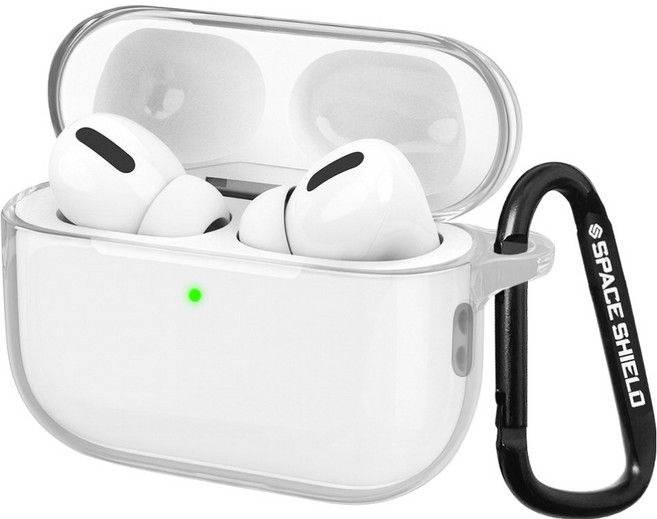 SPACE SHIELD AirPods Pro 3 純淨透明TPU鑰匙圈保護殼, 透明, 1個, 單一商品