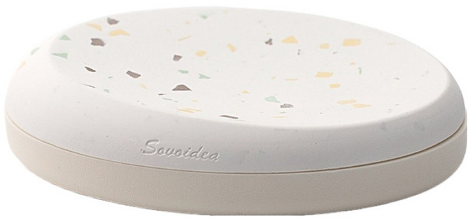 바코젤 고급 규조토 비누 홀더 받침대, 옐로우베이지, 1개