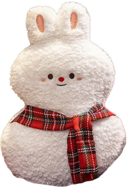 半島良品 絨毛抱枕聖誕佈置抱枕, 雪兔