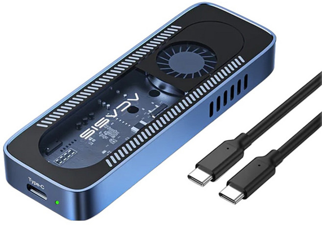 아카시스 USB Tybe-C M.2 NVMe SSD 케이스, EC-6608Air, 1개