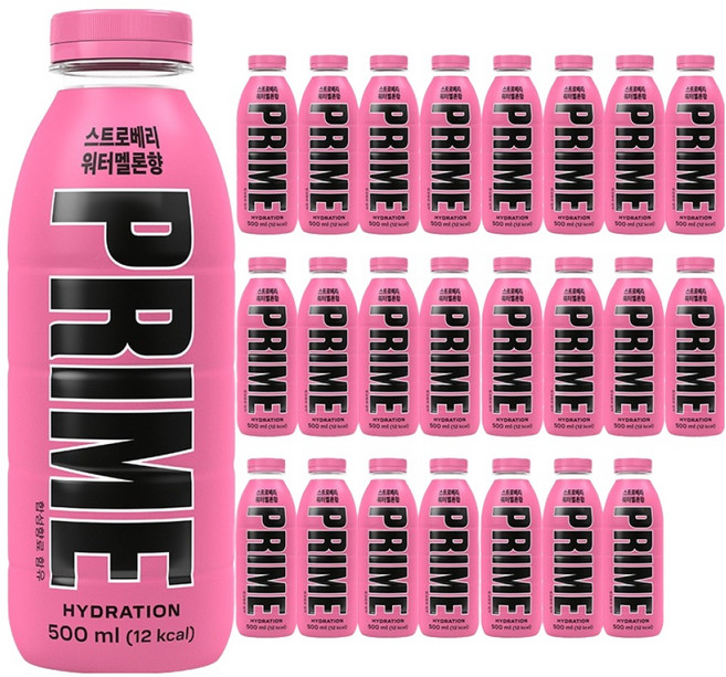 드링크프라임 하이드레이션 스트로베리워터멜론향, 24개, 500ml
