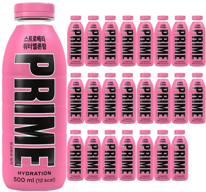 드링크프라임 하이드레이션 스트로베리워터멜론향, 24개, 500ml - 쿠팡