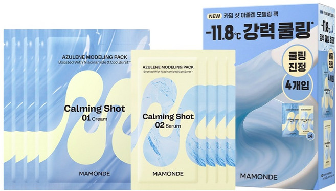 MAMONDE 夢妝 舒緩藍甘菊軟膜 66g, 1個, 4入